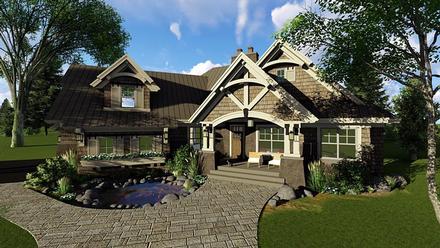 Bungalow Cottage Craftsman Tudor Elevation of Plan 42675