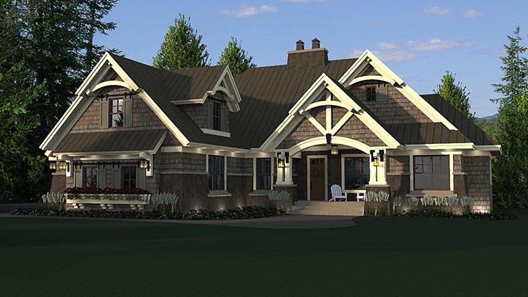 Bungalow, Cottage, Craftsman, French Country, Tudor Plan with 2372 Sq. Ft., 4 Bedrooms, 3 Bathrooms, 2 Car Garage Picture 5