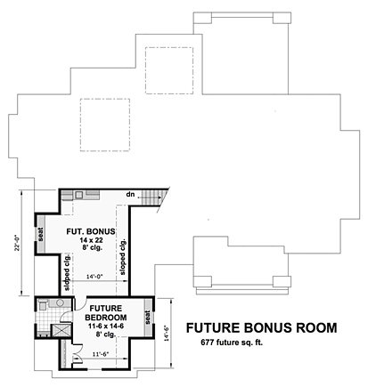 House Plan 42677 Second Level Plan