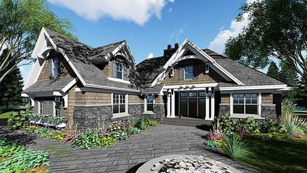 Bungalow Cottage Craftsman Tudor Elevation of Plan 42677