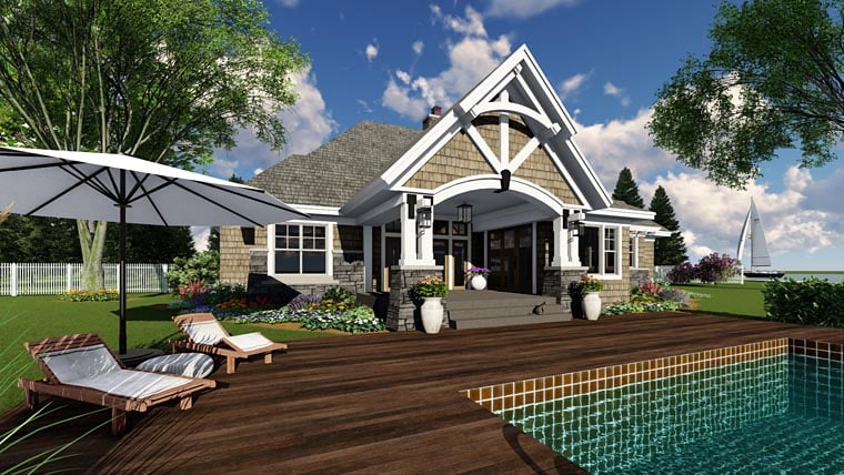 Bungalow, Cottage, Craftsman, Tudor Plan with 2370 Sq. Ft., 4 Bedrooms, 3 Bathrooms, 2 Car Garage Picture 6