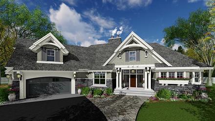 Cottage Craftsman Tudor Elevation of Plan 42678
