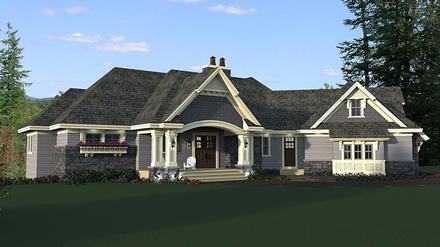 Bungalow Craftsman European Elevation of Plan 42681