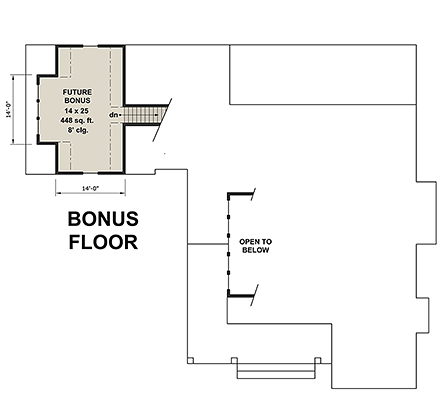 House Plan 42685 Second Level Plan