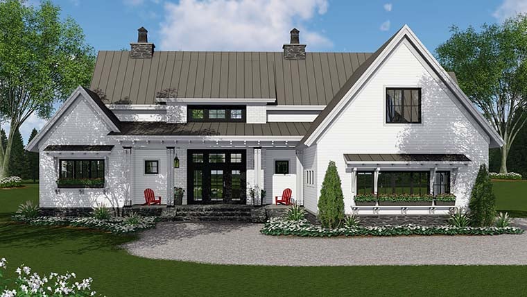 Country, Farmhouse, Southern, Traditional Plan with 2125 Sq. Ft., 3 Bedrooms, 3 Bathrooms, 2 Car Garage Picture 2