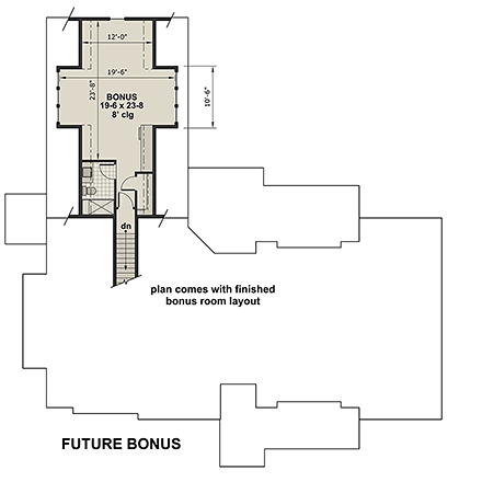 House Plan 42691 Second Level Plan
