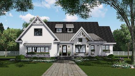 Bungalow Country Craftsman Farmhouse Traditional Elevation of Plan 42694