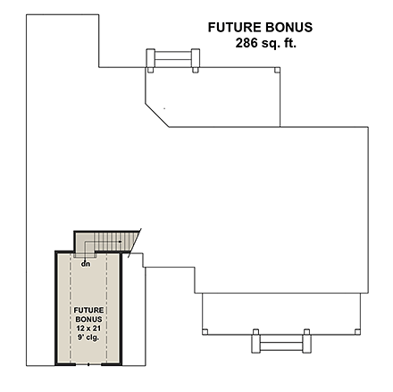 House Plan 42695 Second Level Plan