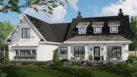 Country Craftsman Farmhouse Traditional Elevation of Plan 42695