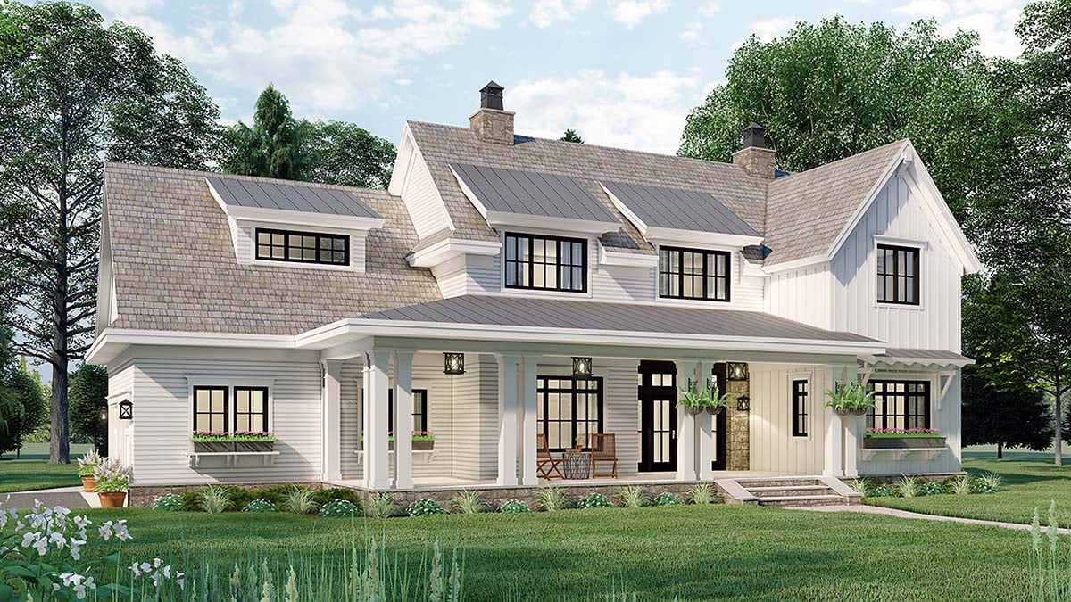 Country Plan with 2862 Sq. Ft., 4 Bedrooms, 4 Bathrooms, 2 Car Garage Picture 3