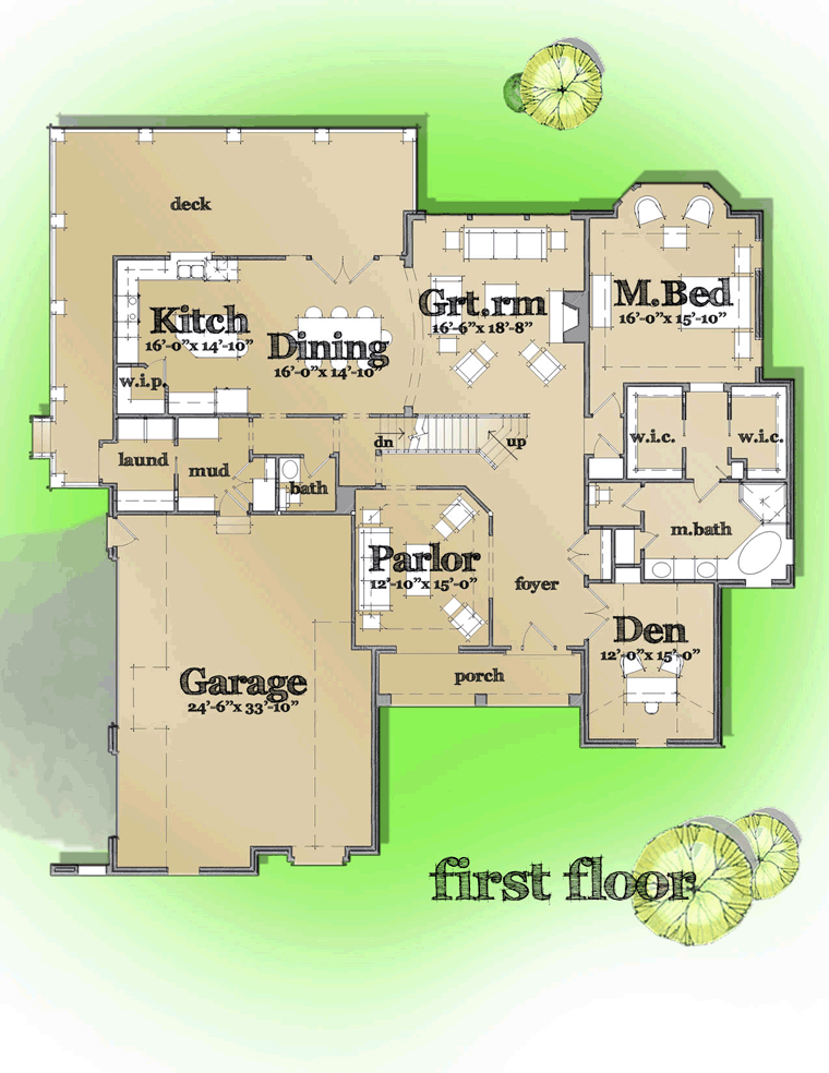 Colonial European Level One of Plan 42814