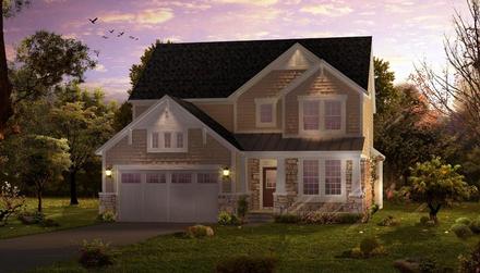 Cottage Country Craftsman Farmhouse Traditional Elevation of Plan 42827