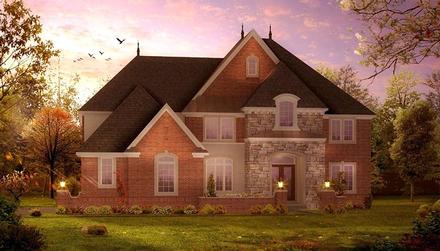 Colonial Traditional Elevation of Plan 42837
