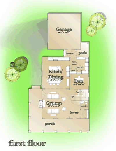 House Plan 42840 First Level Plan