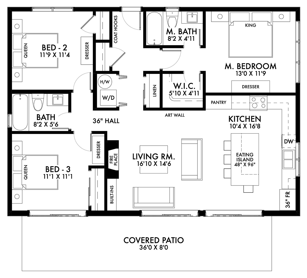 Contemporary Modern Level One of Plan 42902