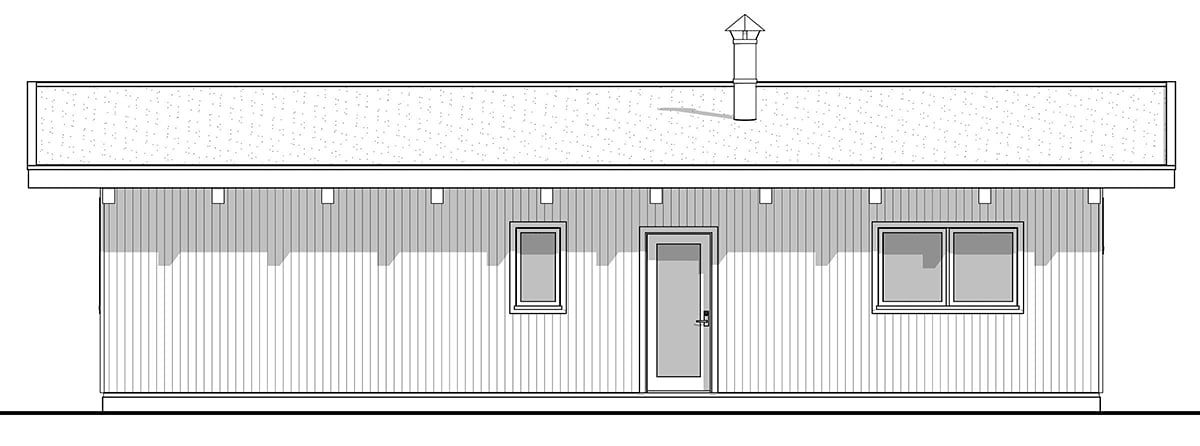 Contemporary Modern Rear Elevation of Plan 42902