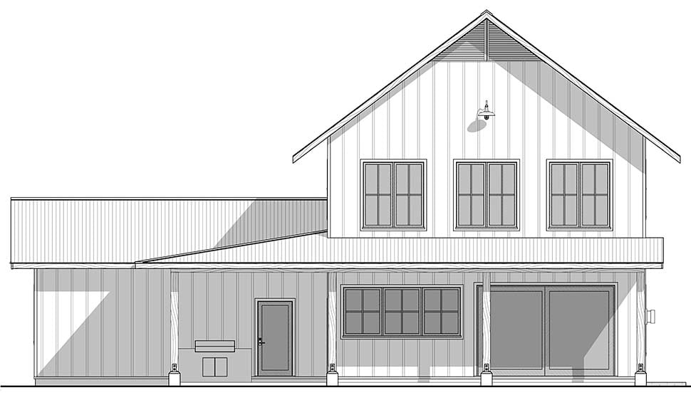 Country, Farmhouse Plan with 2380 Sq. Ft., 4 Bedrooms, 3 Bathrooms, 2 Car Garage Picture 5