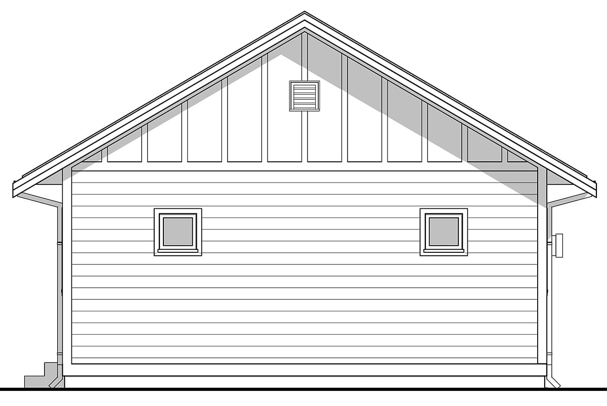 House Plan 42909 Rear Elevation