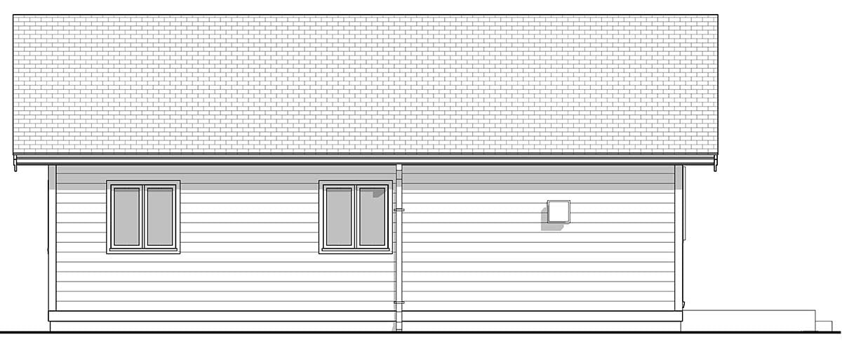 Country, Traditional Plan with 900 Sq. Ft., 3 Bedrooms, 1 Bathrooms Picture 3