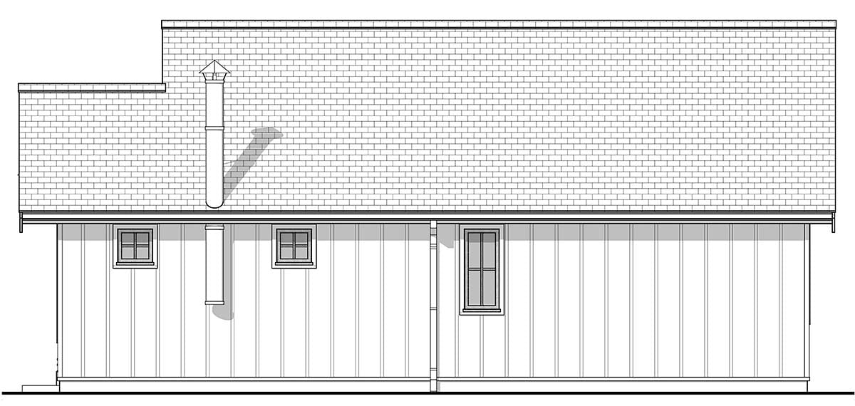 Farmhouse Plan with 897 Sq. Ft., 2 Bedrooms, 2 Bathrooms Picture 2