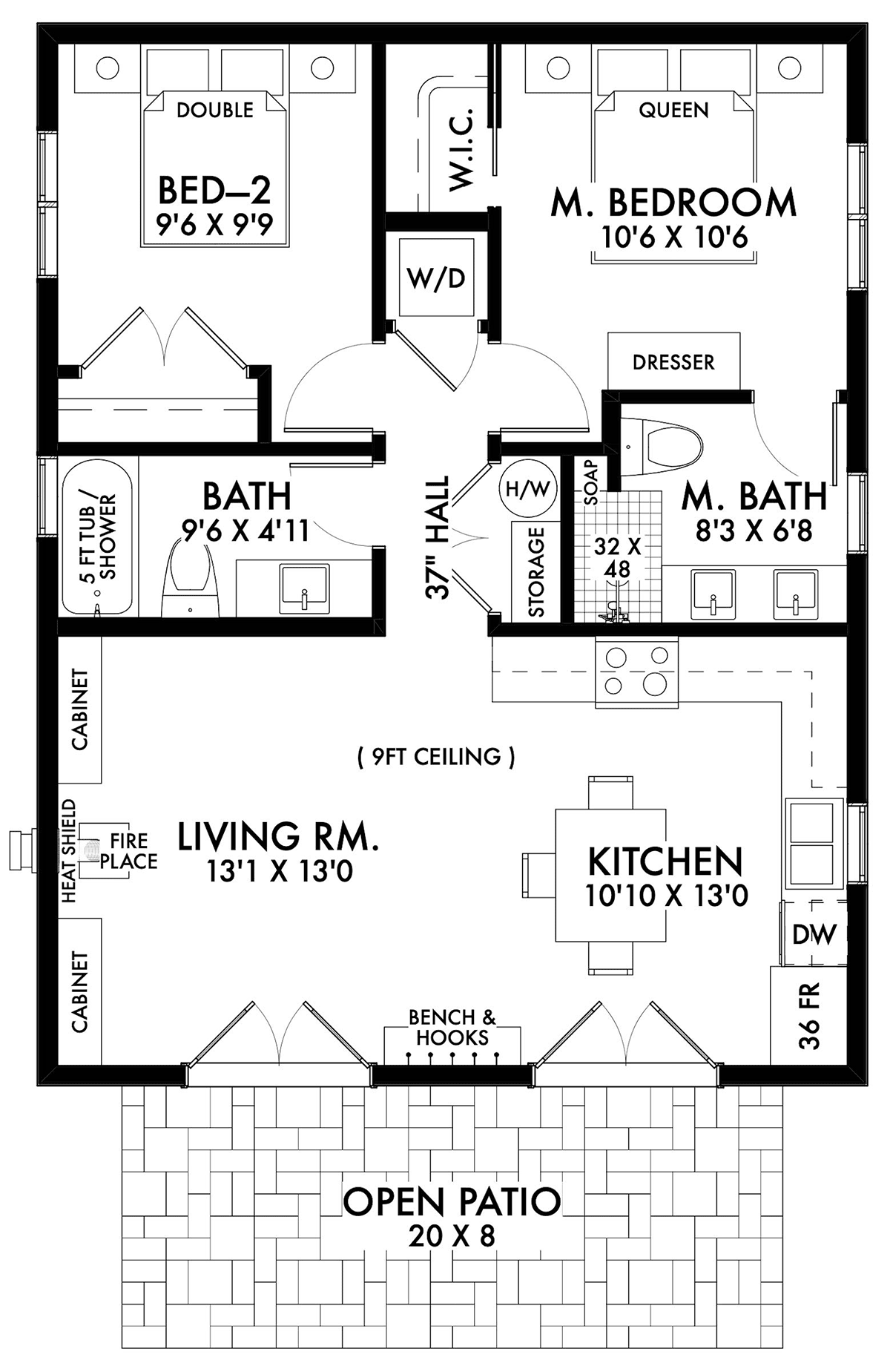 Cottage Country Farmhouse Level One of Plan 42922