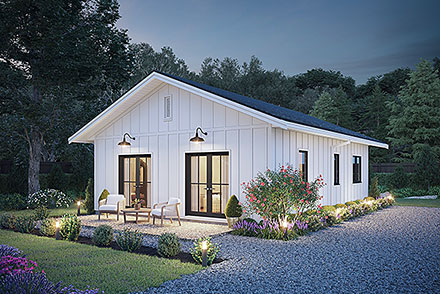 Cottage Country Farmhouse Elevation of Plan 42922