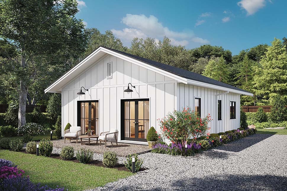 Cottage, Country, Farmhouse Plan with 800 Sq. Ft., 2 Bedrooms, 2 Bathrooms Picture 5