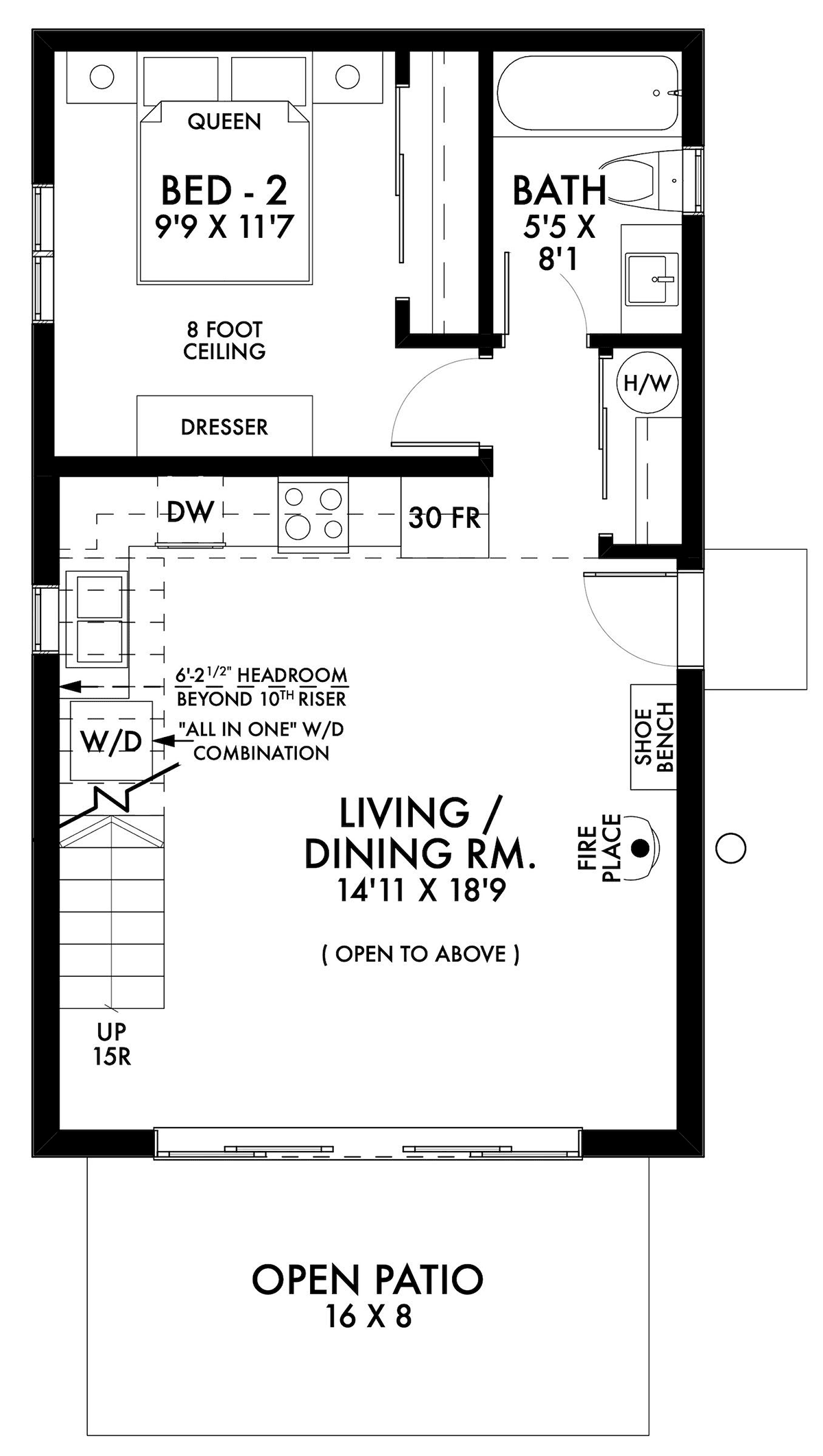 Farmhouse Traditional Level One of Plan 42926