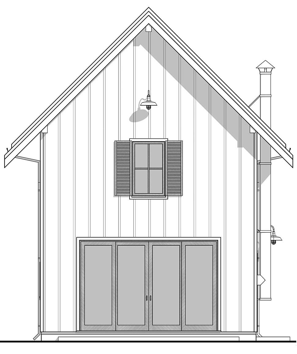 Farmhouse, Traditional Plan with 893 Sq. Ft., 2 Bedrooms, 2 Bathrooms Picture 4