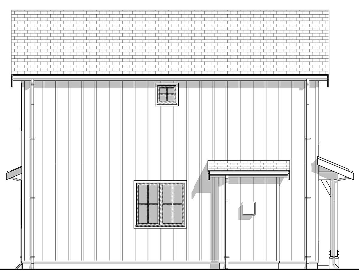Farmhouse Plan with 900 Sq. Ft., 2 Bedrooms, 2 Bathrooms Picture 3