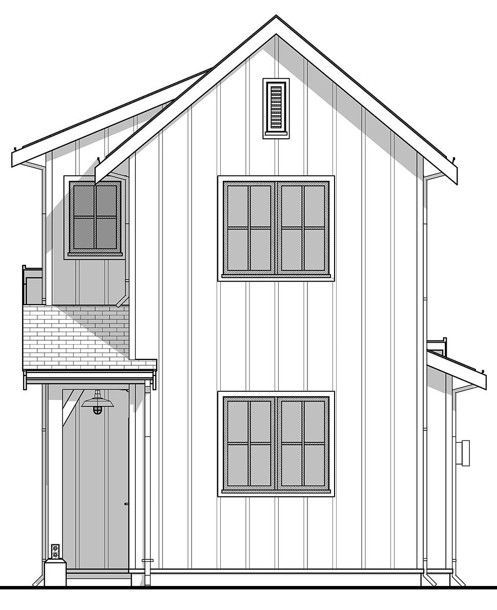 Farmhouse Plan with 900 Sq. Ft., 2 Bedrooms, 2 Bathrooms Picture 5