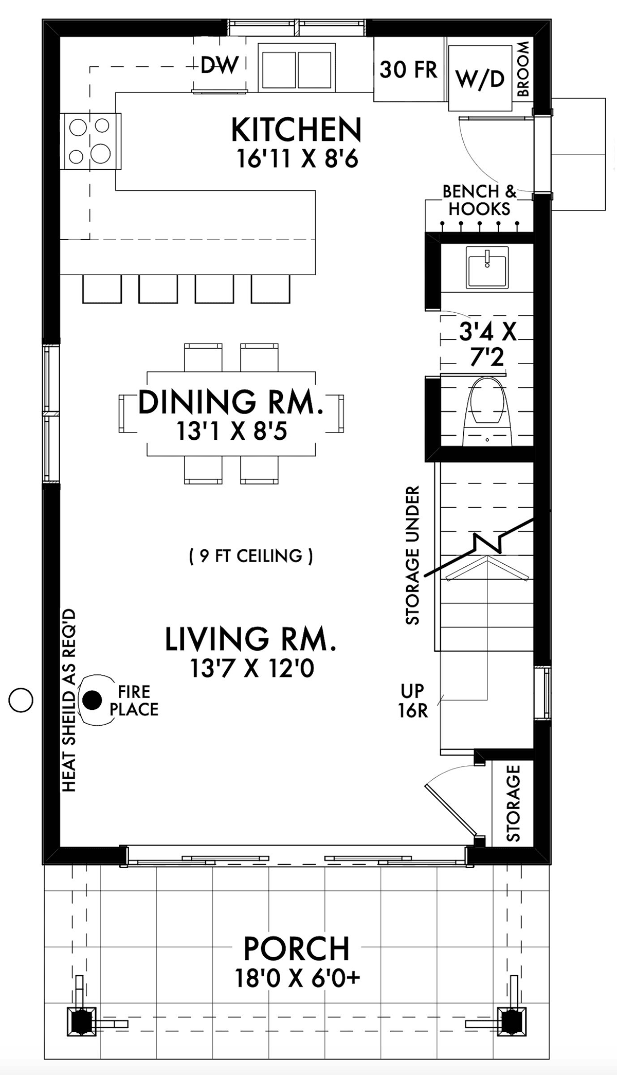 Country Farmhouse Level One of Plan 42928