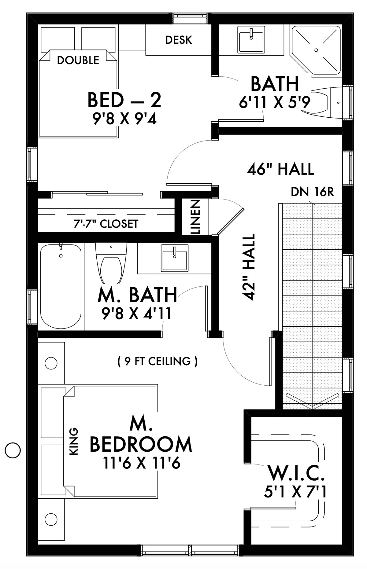 Country Farmhouse Level Two of Plan 42928