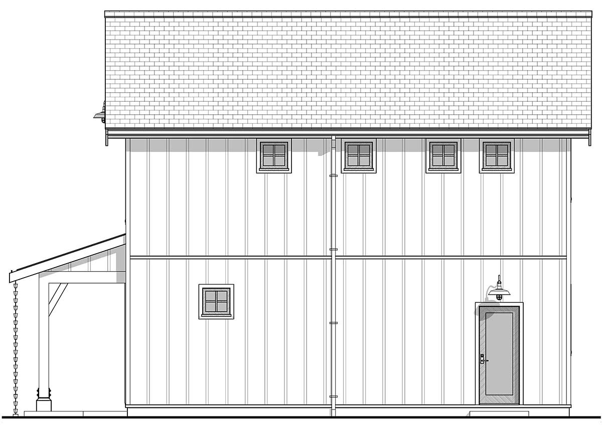 Country, Farmhouse Plan with 900 Sq. Ft., 2 Bedrooms, 2 Bathrooms Picture 2