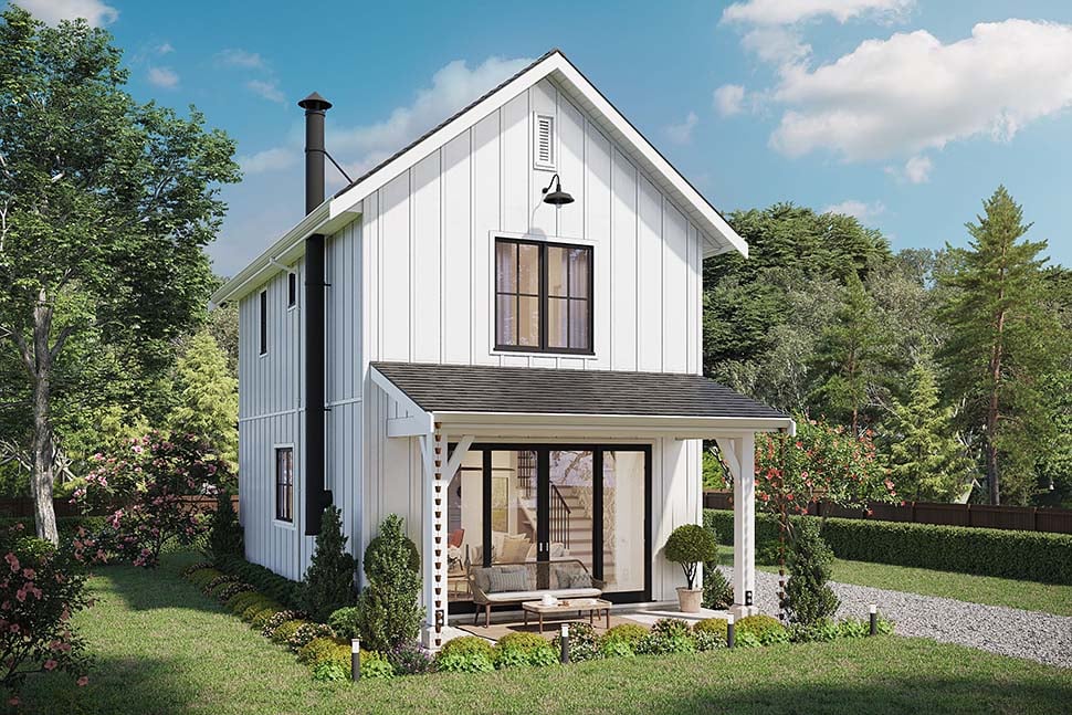 Country, Farmhouse Plan with 900 Sq. Ft., 2 Bedrooms, 2 Bathrooms Picture 5