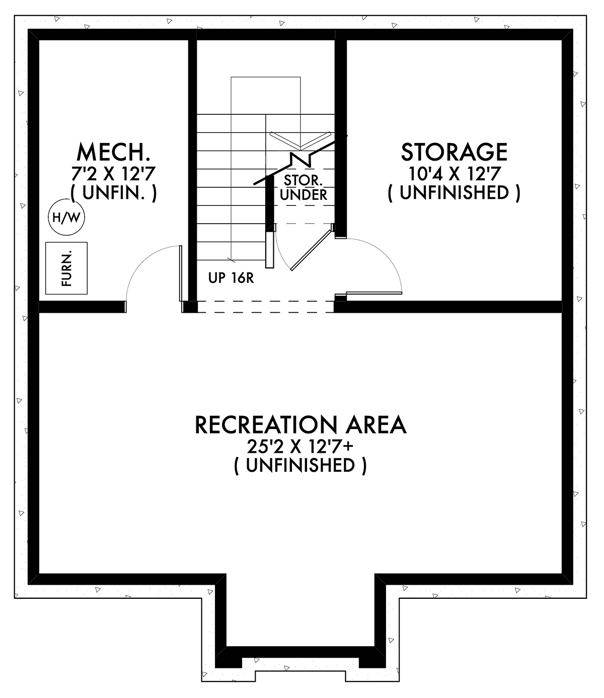 Contemporary Lower Level of Plan 42929
