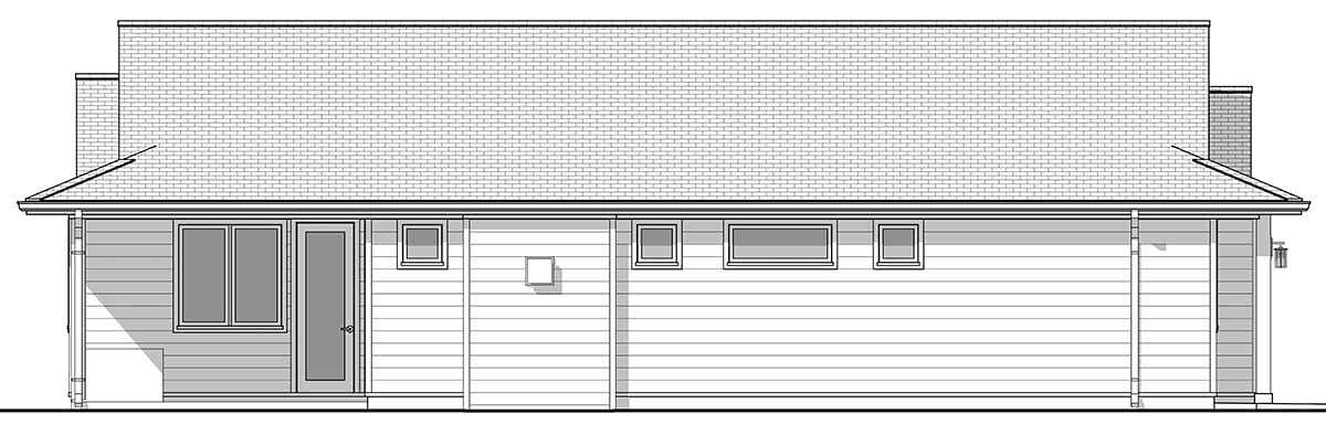 Craftsman, Traditional Plan with 2292 Sq. Ft., 5 Bedrooms, 3 Bathrooms, 2 Car Garage Picture 3