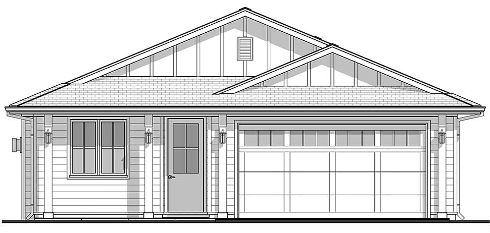 Craftsman, Traditional Plan with 2292 Sq. Ft., 5 Bedrooms, 3 Bathrooms, 2 Car Garage Picture 4