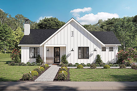 Country Craftsman Farmhouse New American Style Ranch Elevation of Plan 42944