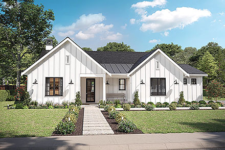 Cottage Country Craftsman Farmhouse Ranch Traditional Elevation of Plan 42946