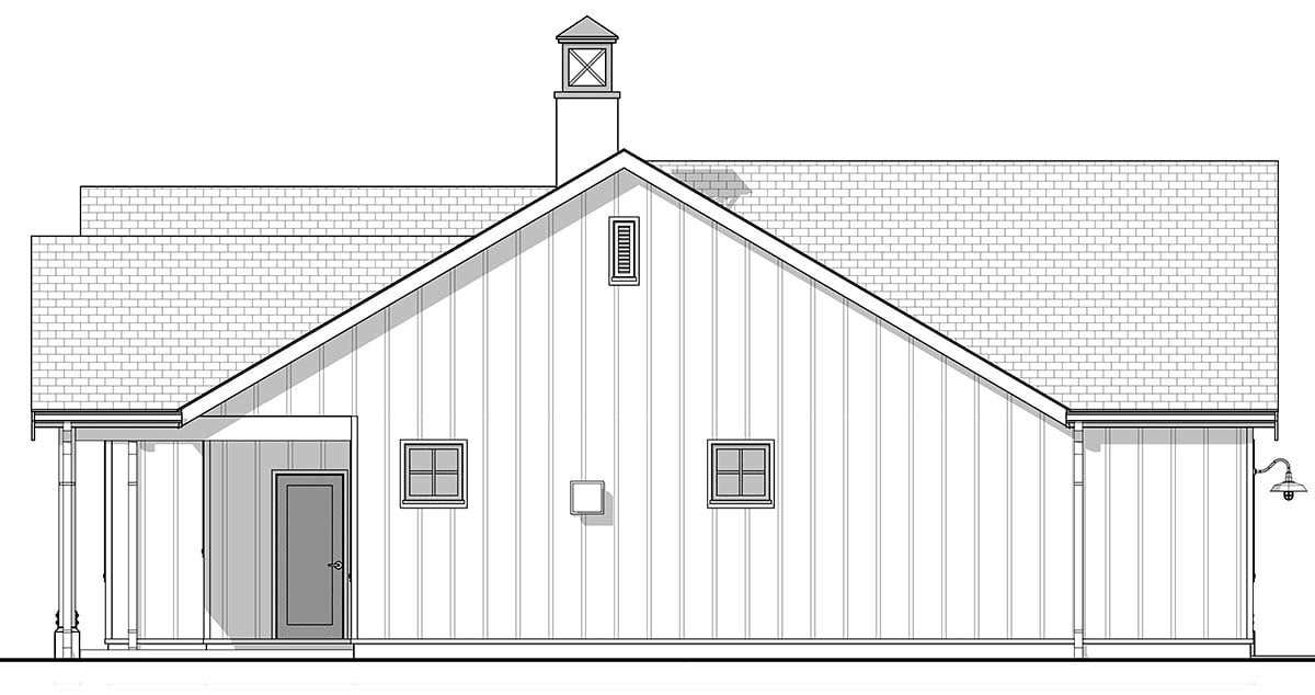 Cottage, Country, Craftsman, Farmhouse, Ranch, Traditional Plan with 1500 Sq. Ft., 2 Bedrooms, 2 Bathrooms, 2 Car Garage Picture 3