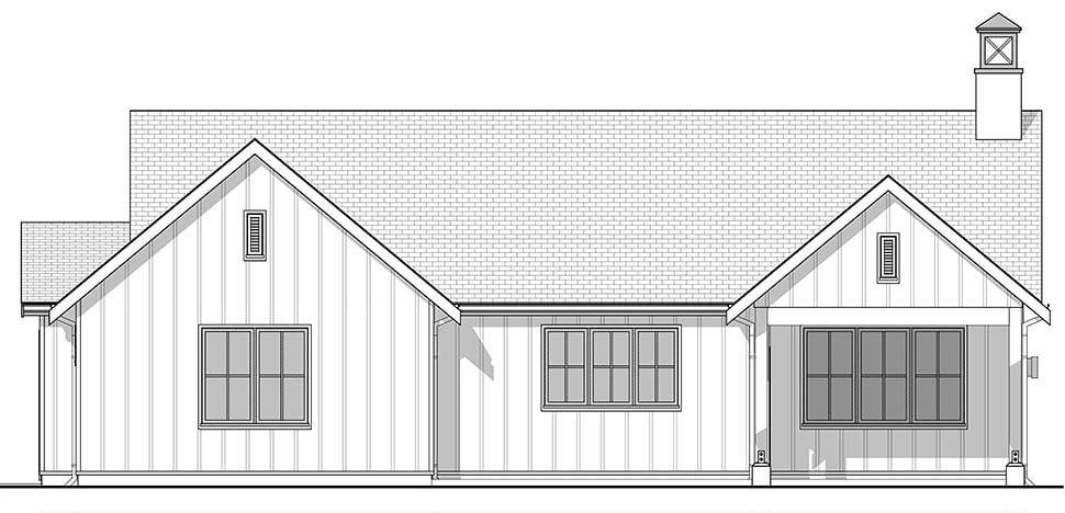 Cottage, Country, Craftsman, Farmhouse, Ranch, Traditional Plan with 1500 Sq. Ft., 2 Bedrooms, 2 Bathrooms, 2 Car Garage Picture 5