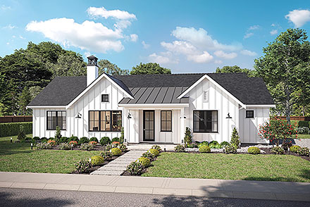 Country Farmhouse New American Style Traditional Elevation of Plan 42950