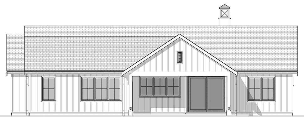 Country, Farmhouse, New American Style, Traditional Plan with 1626 Sq. Ft., 3 Bedrooms, 3 Bathrooms, 2 Car Garage Picture 5