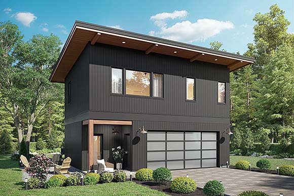 Garage-Living Plan 42963