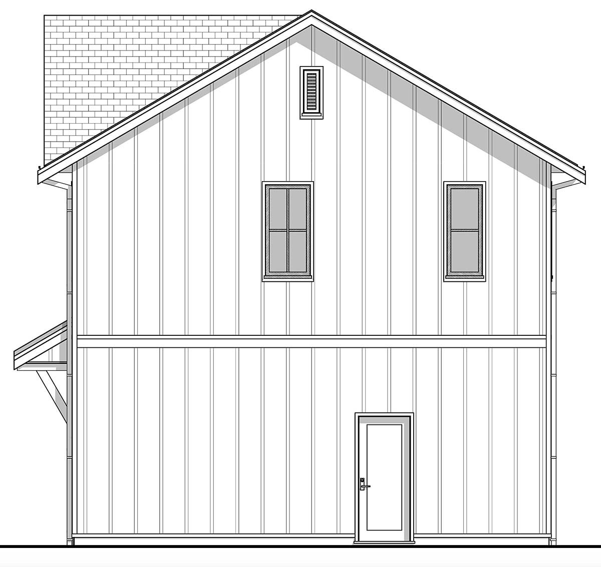 Cottage, Country, Farmhouse, New American Style, Traditional Plan with 899 Sq. Ft., 2 Bedrooms, 2 Bathrooms, 3 Car Garage Picture 6