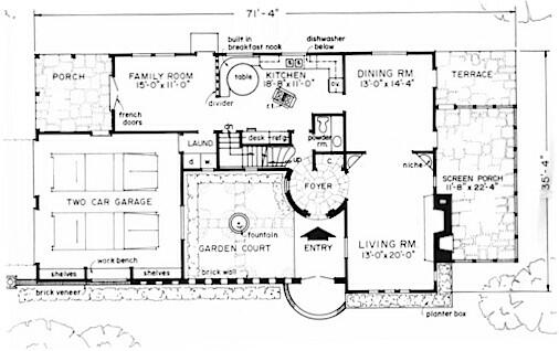 House Plan 43012 Level One
