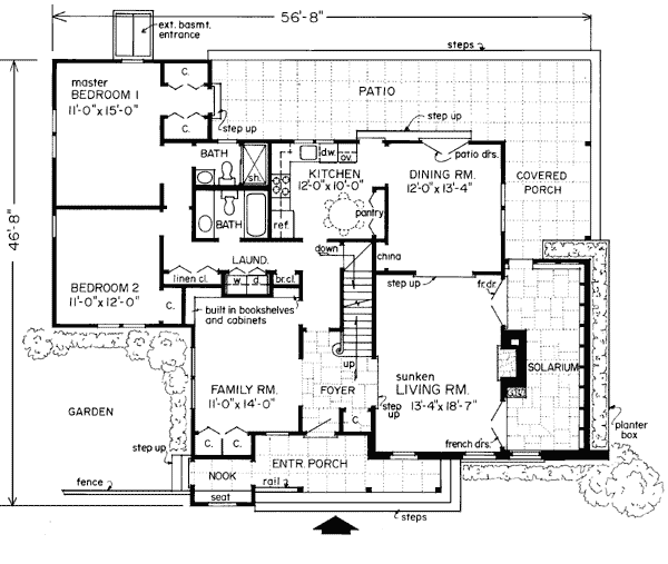 Cabin European Level One of Plan 43038