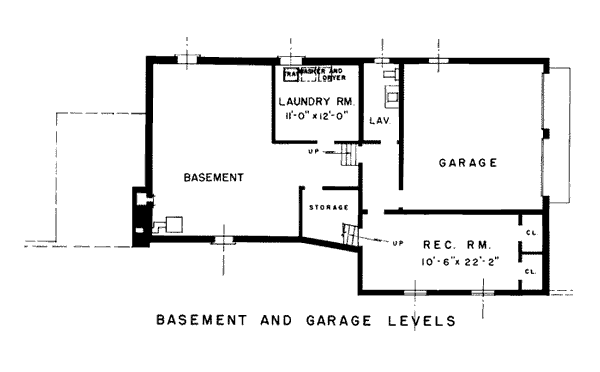 Contemporary Ranch Retro Level One of Plan 43080