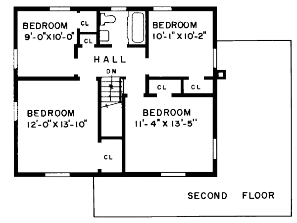 Cape Cod Colonial Country Traditional Level Two of Plan 43091